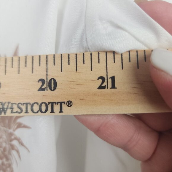 CBR Pineapple Print Pullover Blouse Ruffled Collar Women's Small - Picture 13 of 14